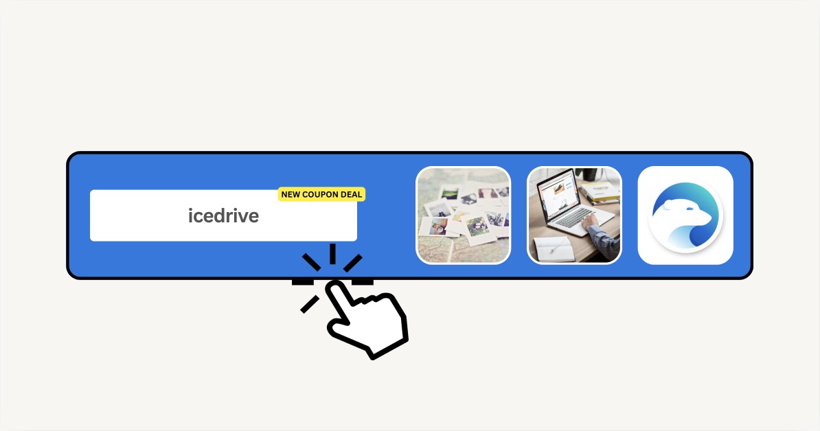 100% Work 50% Off icedrive Services Coupon Place to Store Folders, Files
