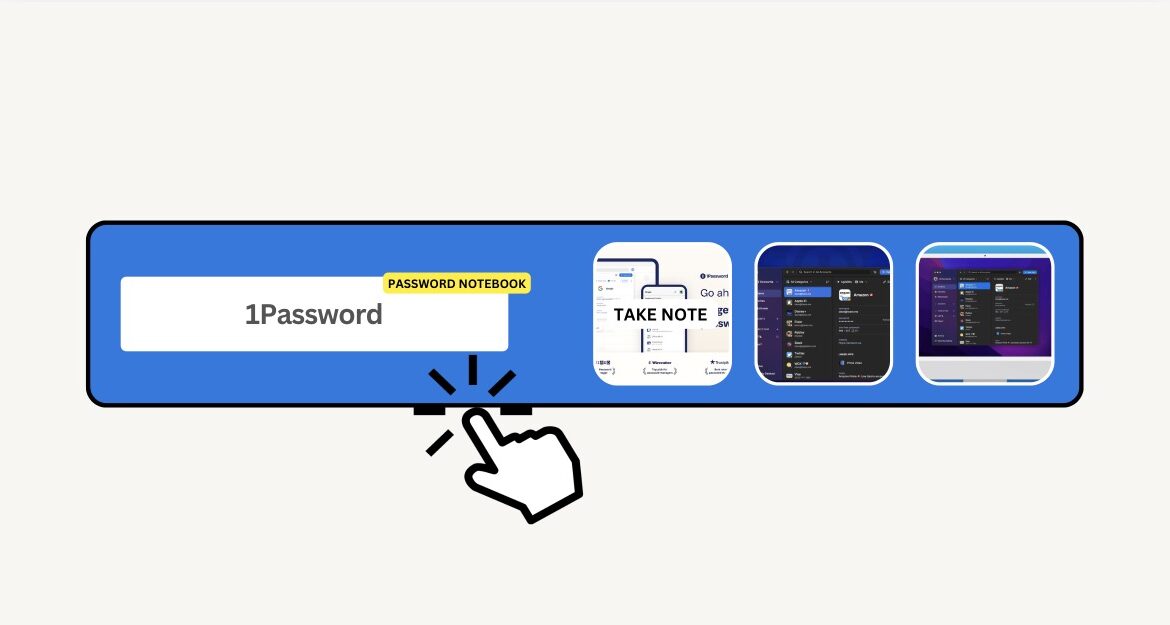 1Password Password Notebook takes note password